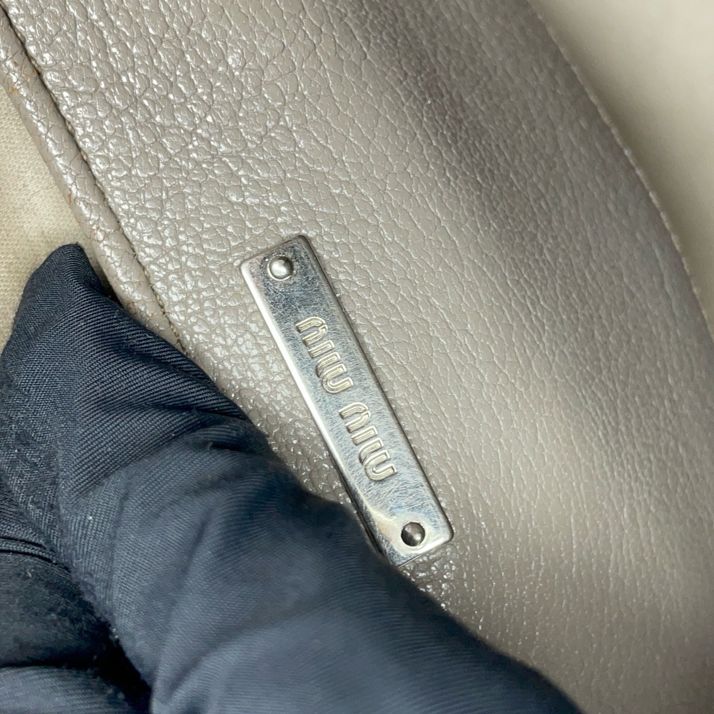 Miu Miu Gray Shoulder Bag