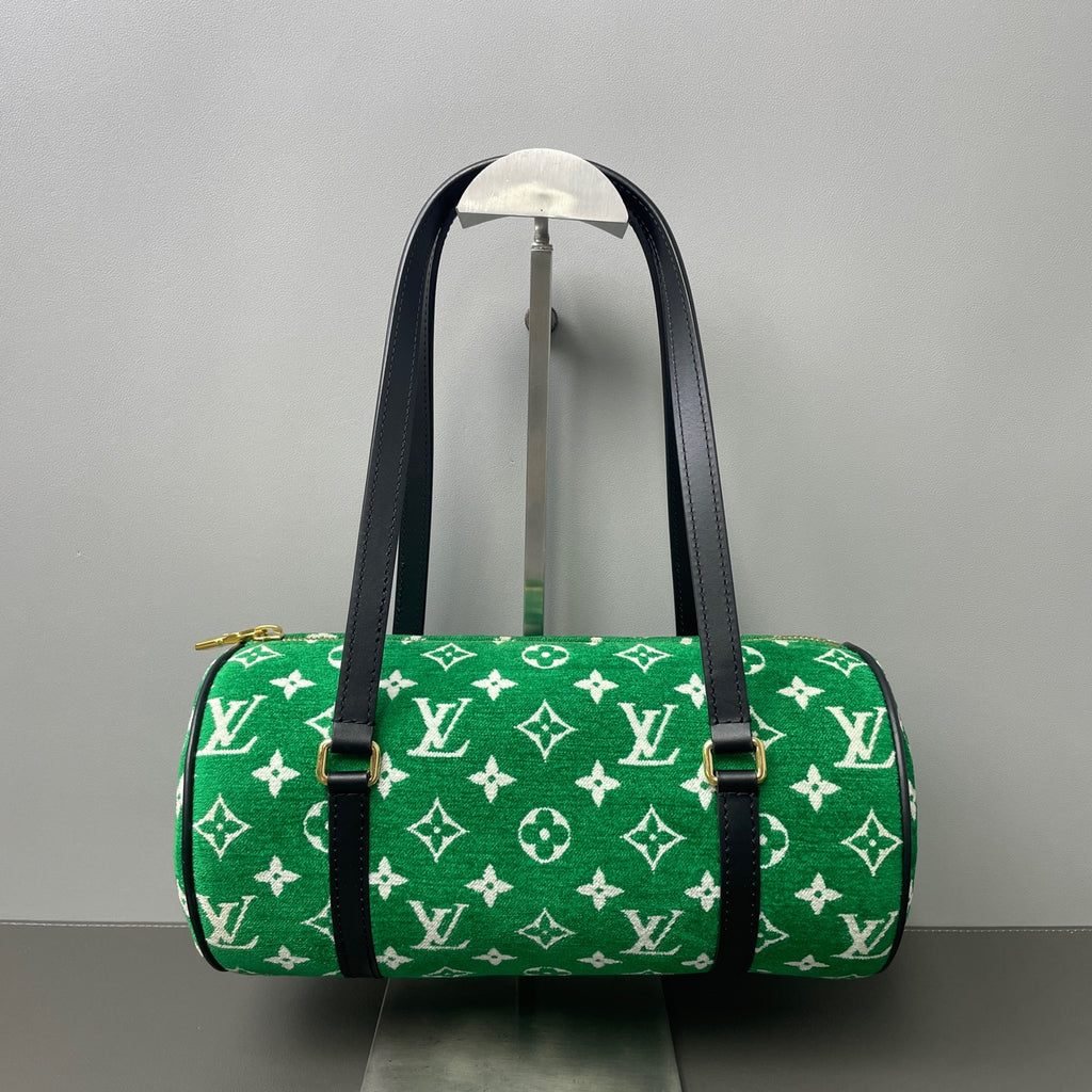 Louis Vuitton Velvet Green Shoulder Bag
