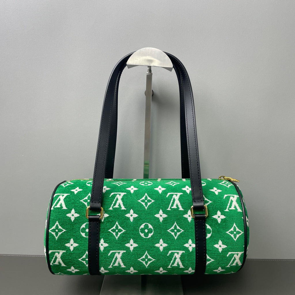 Louis Vuitton Velvet Green Shoulder Bag