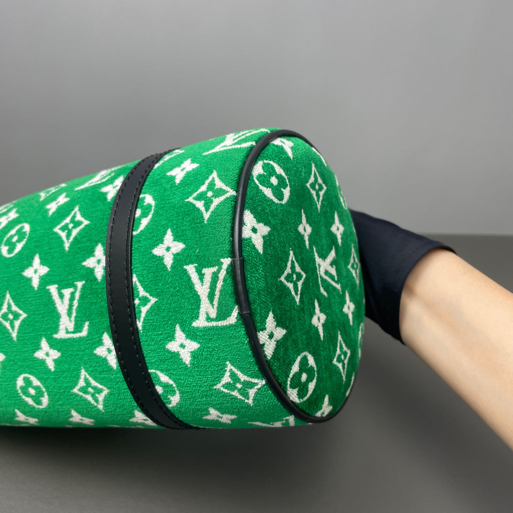 Louis Vuitton Velvet Green Shoulder Bag