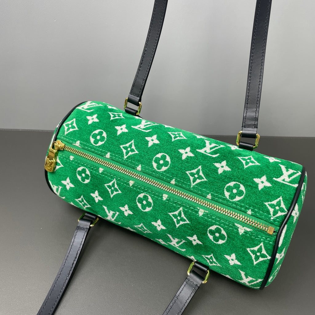 Louis Vuitton Velvet Green Shoulder Bag