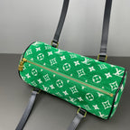 Louis Vuitton Velvet Green Shoulder Bag