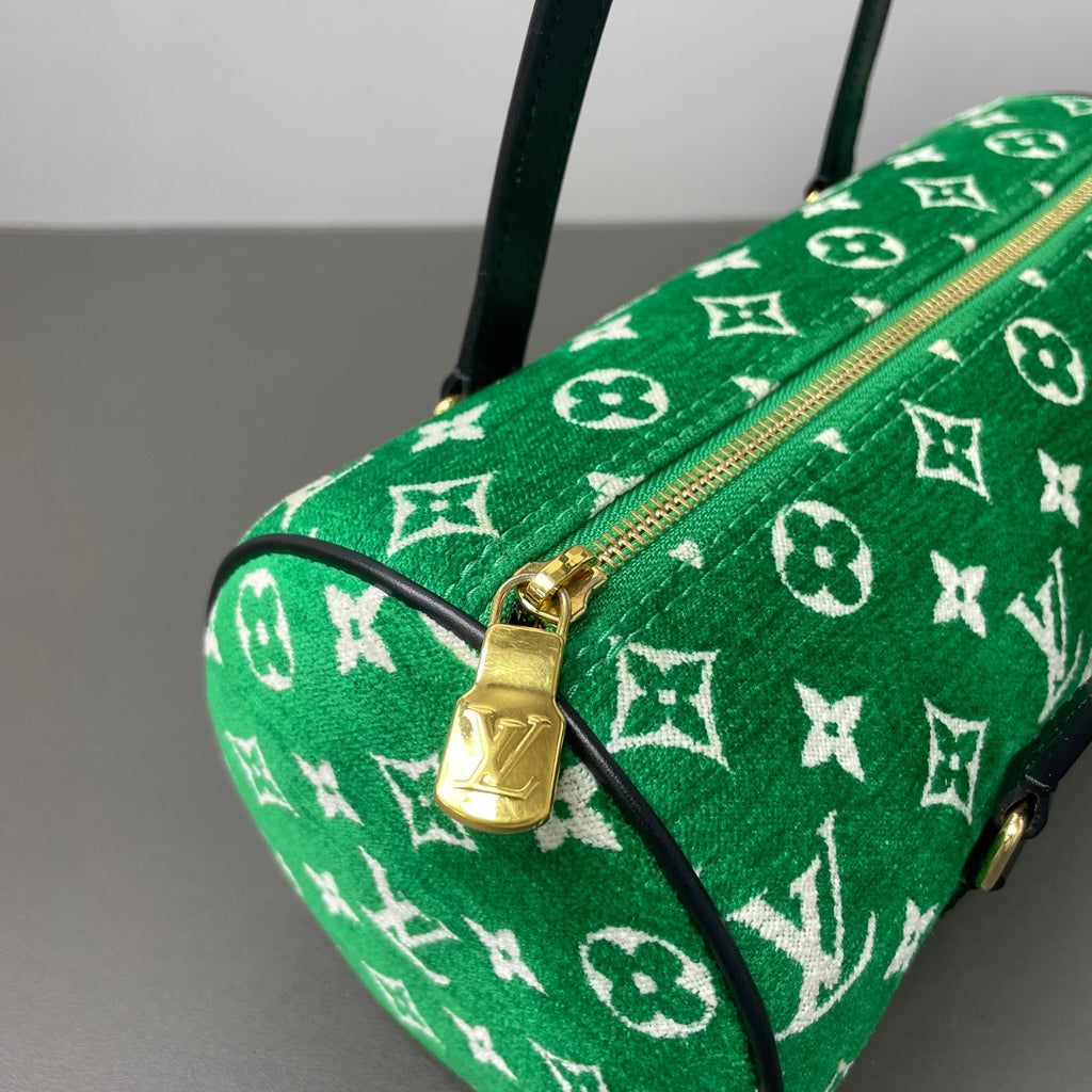 Louis Vuitton Velvet Green Shoulder Bag