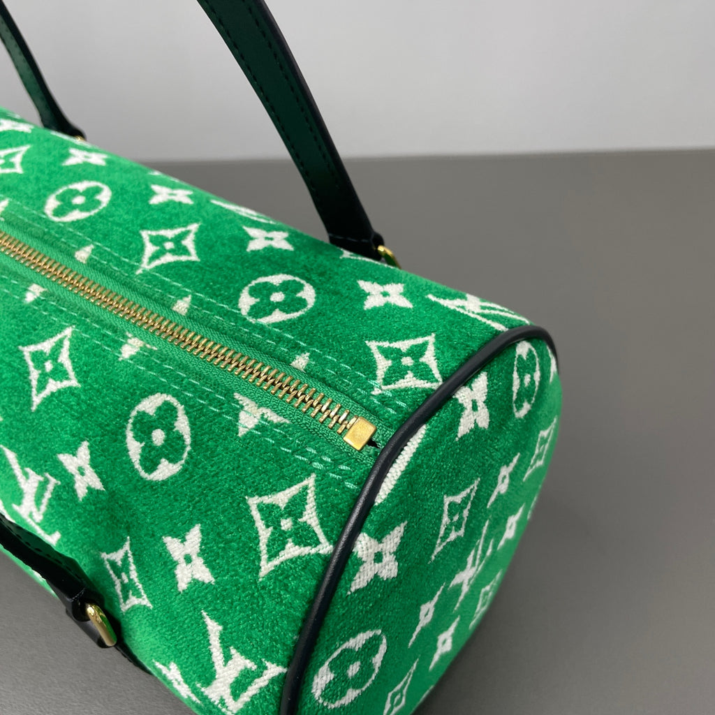 Louis Vuitton Velvet Green Shoulder Bag