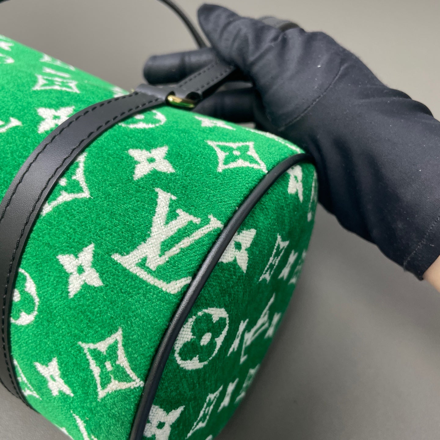 Louis Vuitton Velvet Green Shoulder Bag