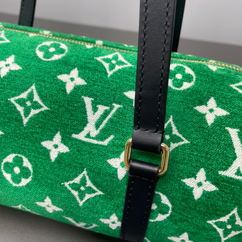 Louis Vuitton Velvet Green Shoulder Bag