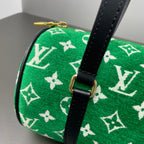 Louis Vuitton Velvet Green Shoulder Bag