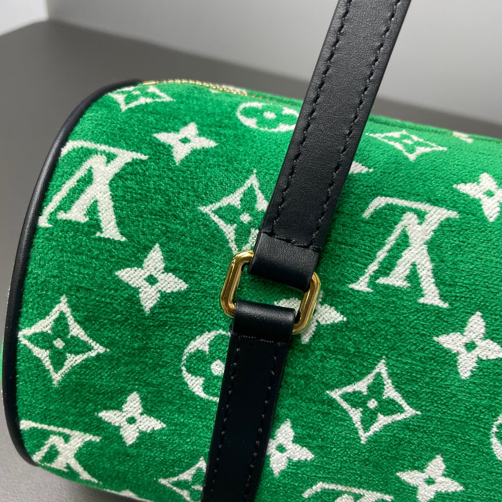 Louis Vuitton Velvet Green Shoulder Bag