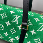 Louis Vuitton Velvet Green Shoulder Bag