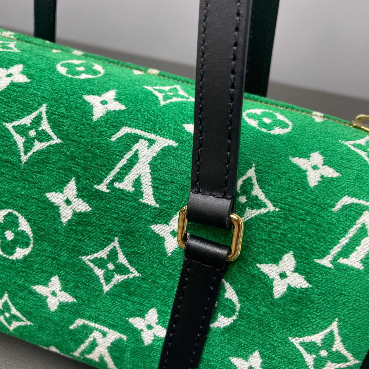 Louis Vuitton Velvet Green Shoulder Bag