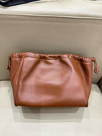 Celine CABAS TRIOMPHE small smooth cowhide drawstring bag Brown 9 x 7 x 5 inches (22.5 x 18 x 13 centimeters) 111013DU3.04LU