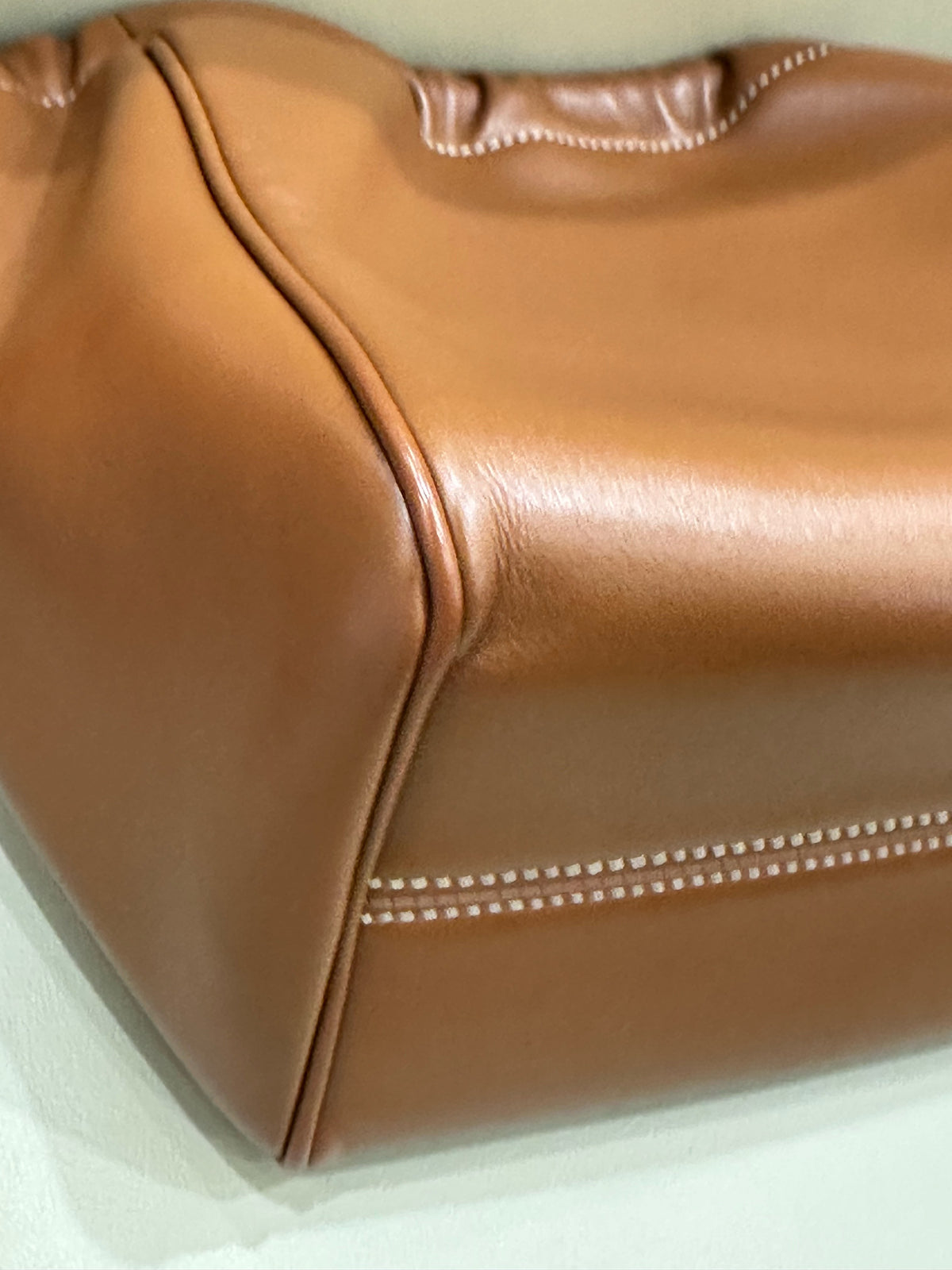 Celine CABAS TRIOMPHE small smooth cowhide drawstring bag Brown 9 x 7 x 5 inches (22.5 x 18 x 13 centimeters) 111013DU3.04LU
