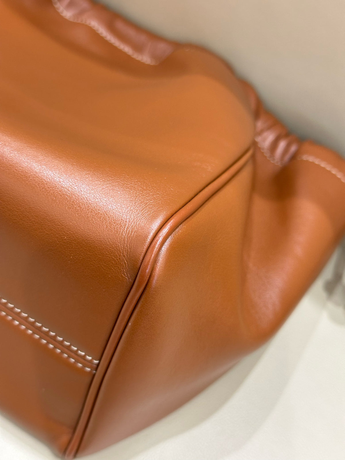 Celine CABAS TRIOMPHE small smooth cowhide drawstring bag Brown 9 x 7 x 5 inches (22.5 x 18 x 13 centimeters) 111013DU3.04LU