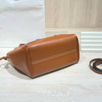 Celine CABAS TRIOMPHE small smooth cowhide drawstring bag Brown 9 x 7 x 5 inches (22.5 x 18 x 13 centimeters) 111013DU3.04LU