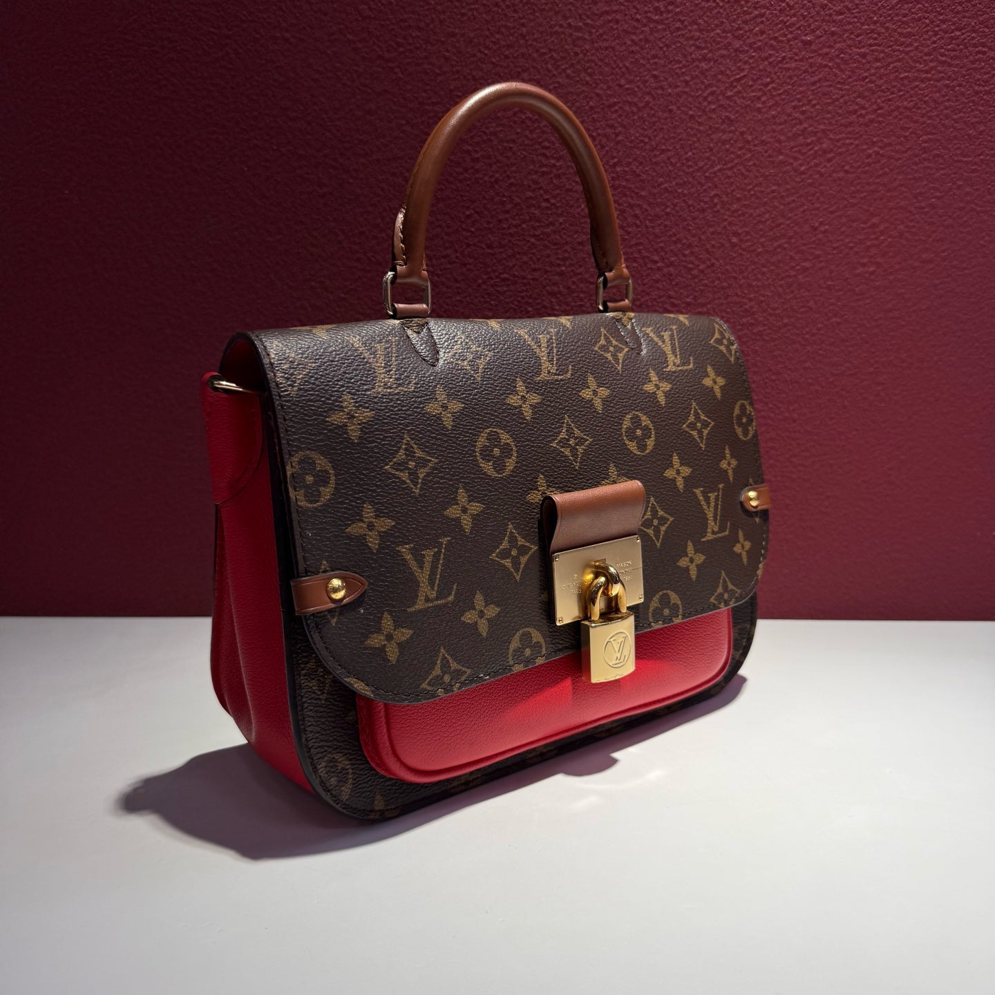 Louis Vuitton Red Satchel M44548