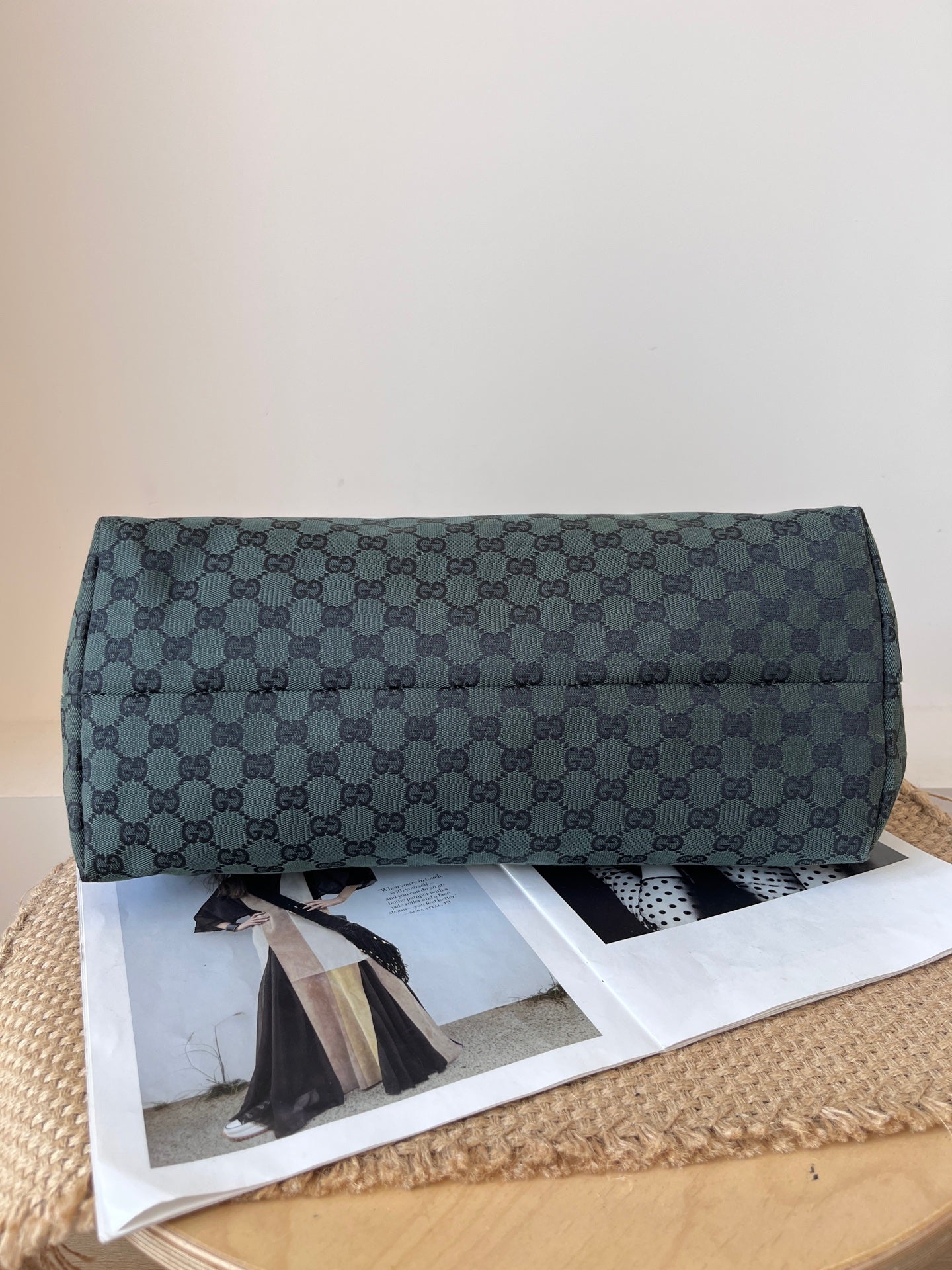 Gucci Canvas Green Tote
