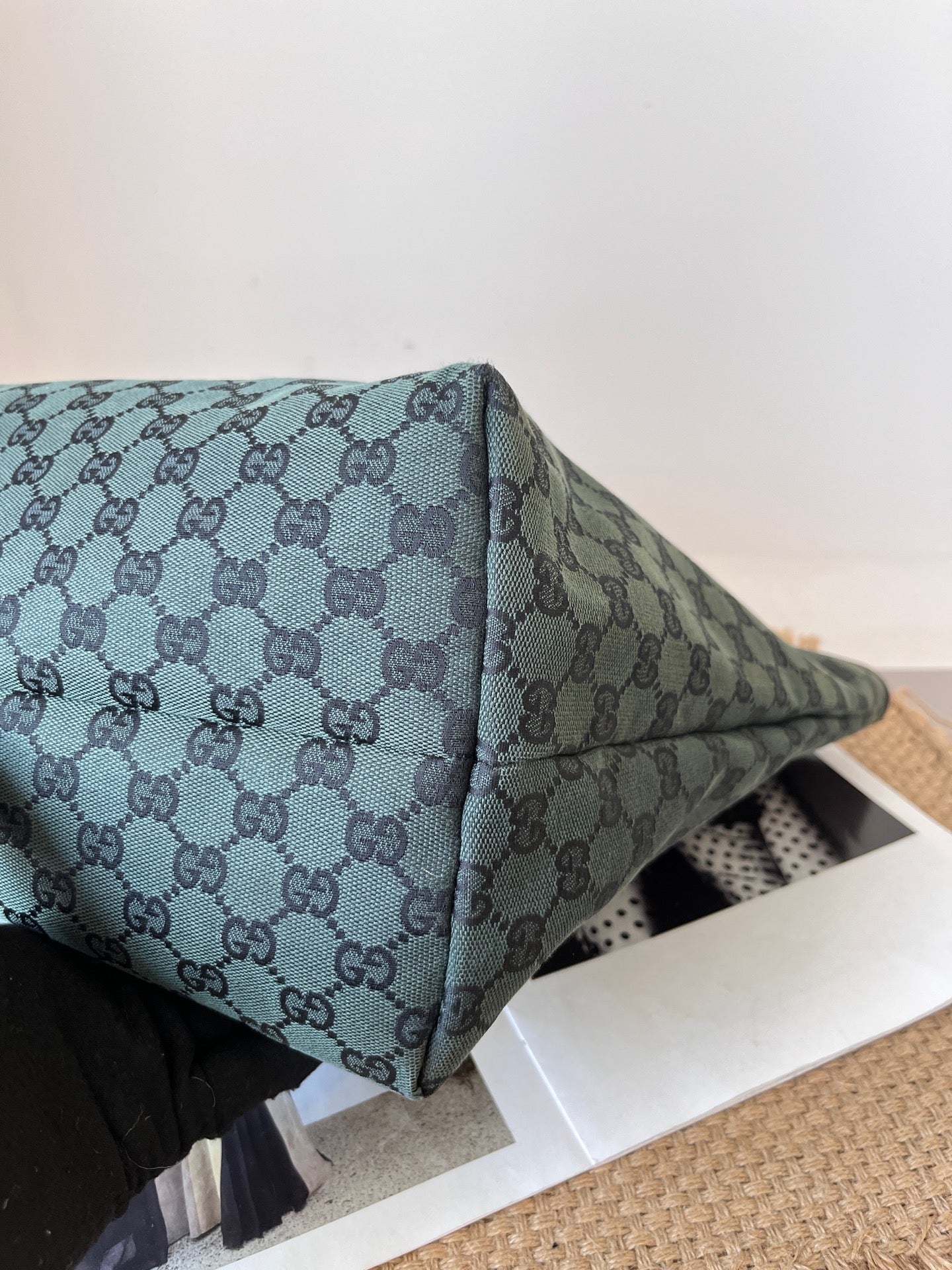 Gucci Canvas Green Tote