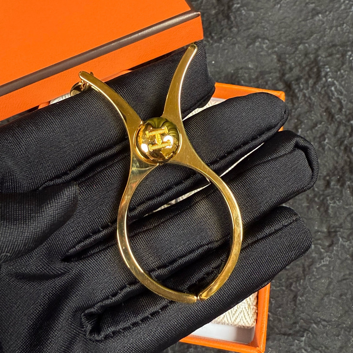 Hermes Gold Gloves