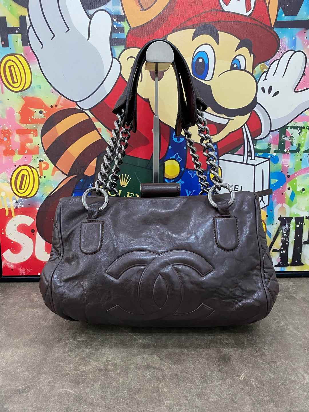 Chanel Leather Brown Satchel