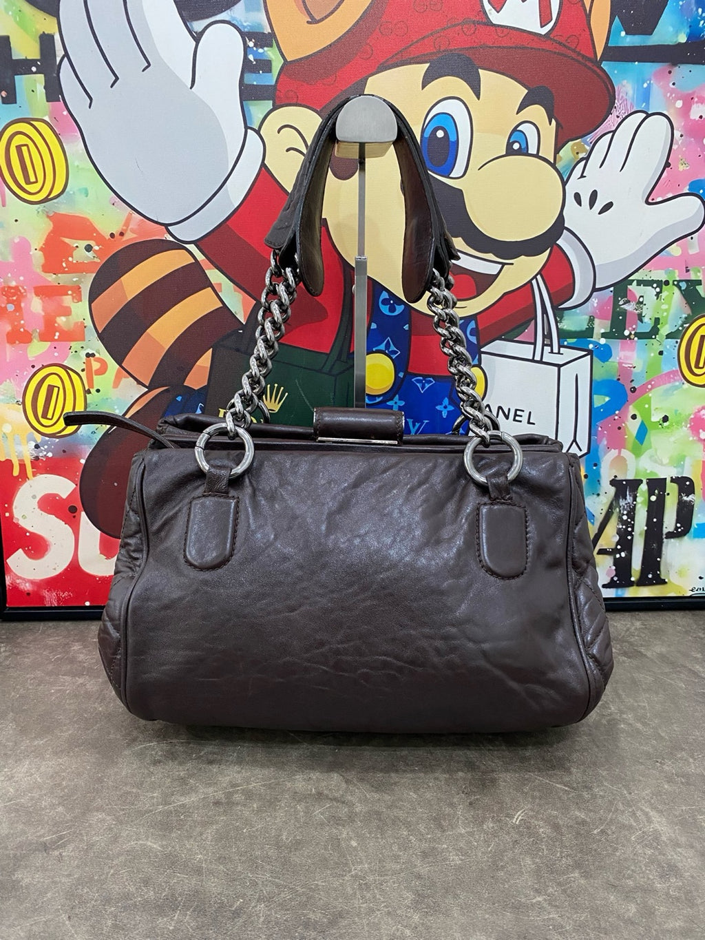 Chanel Leather Brown Satchel