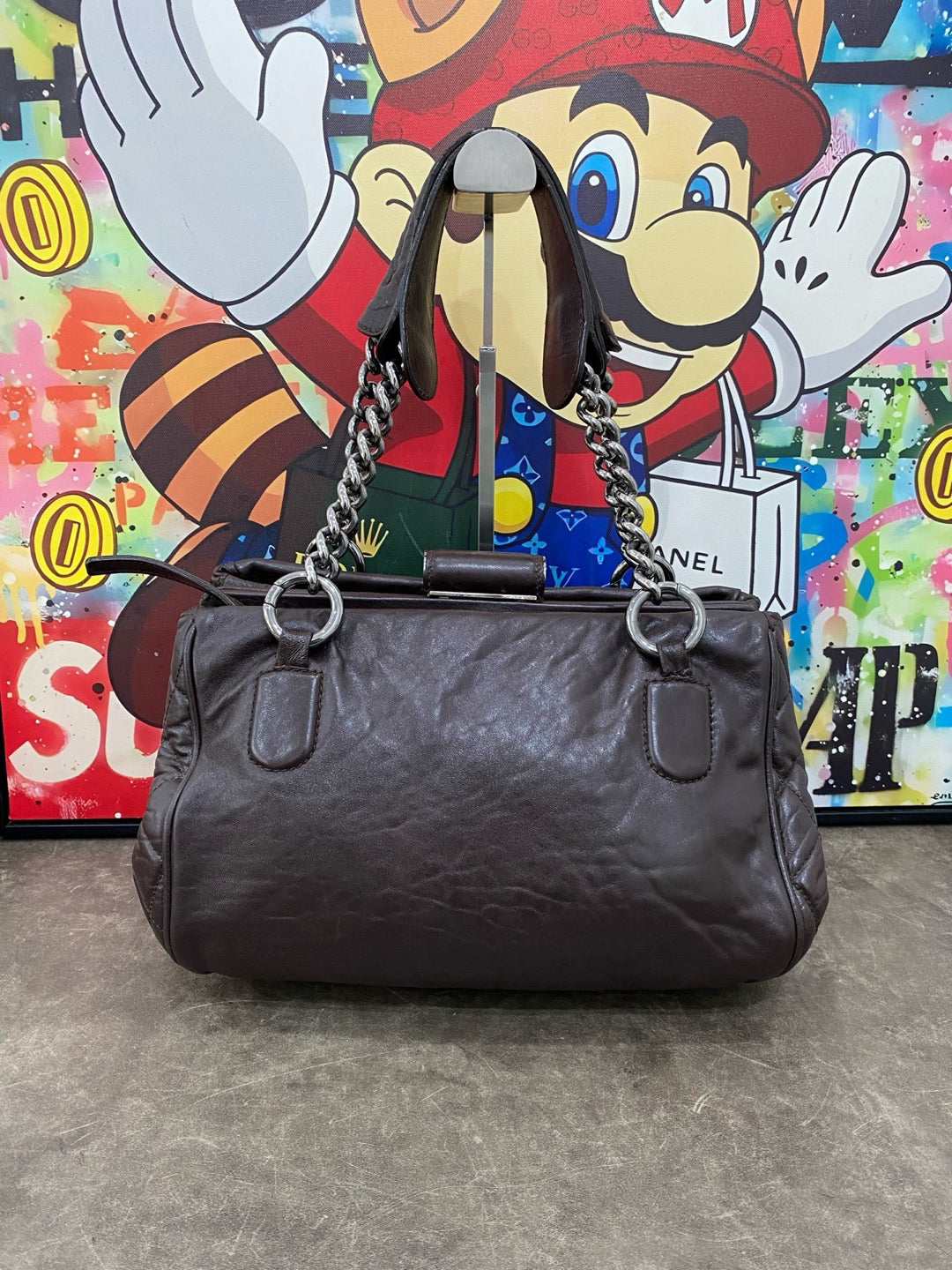 Chanel Leather Brown Satchel