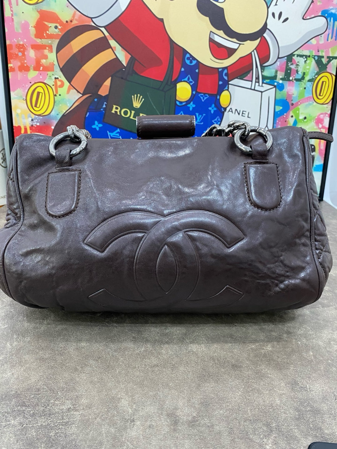 Chanel Leather Brown Satchel