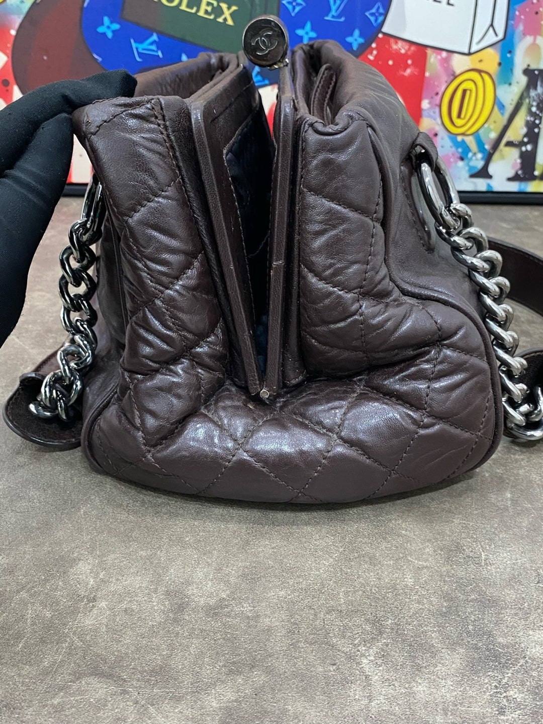 Chanel Leather Brown Satchel