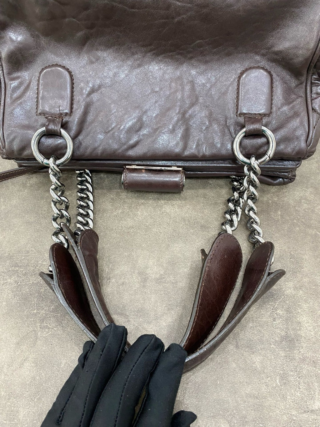 Chanel Leather Brown Satchel
