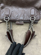 Chanel Leather Brown Satchel