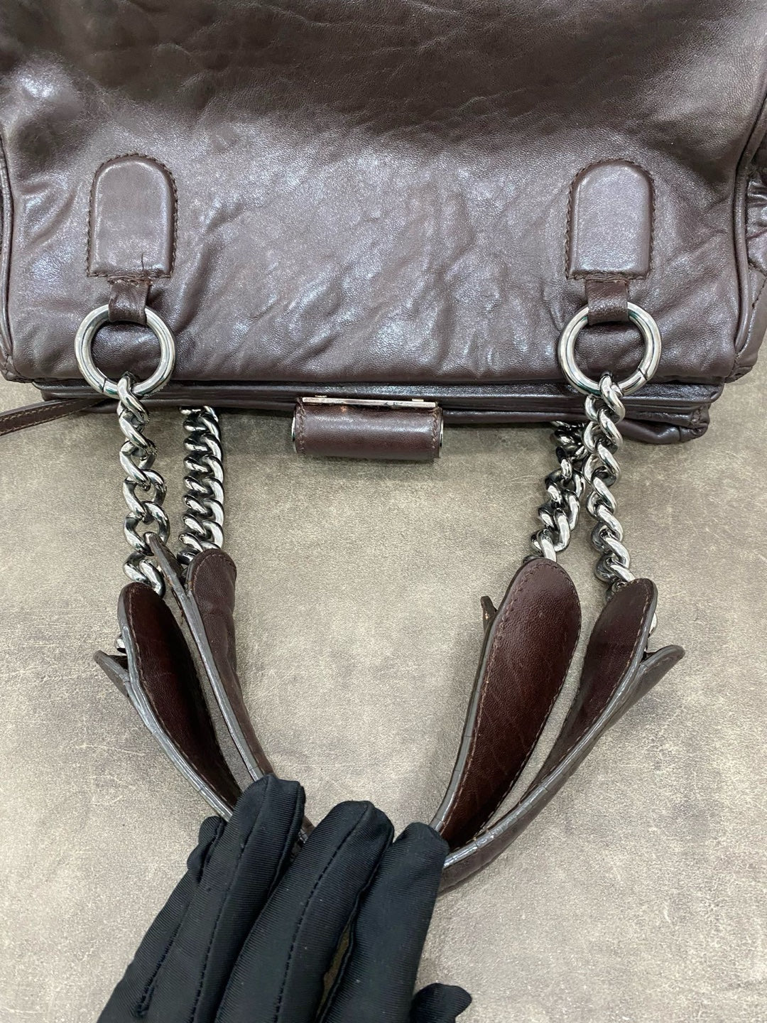 Chanel Leather Brown Satchel