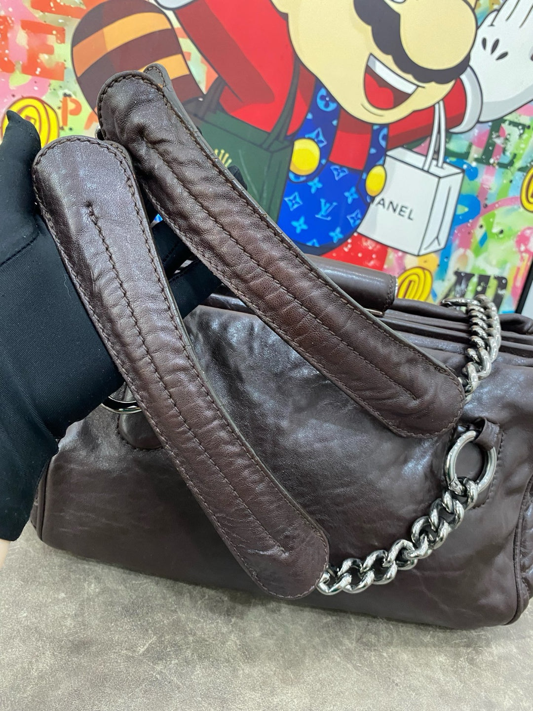 Chanel Leather Brown Satchel