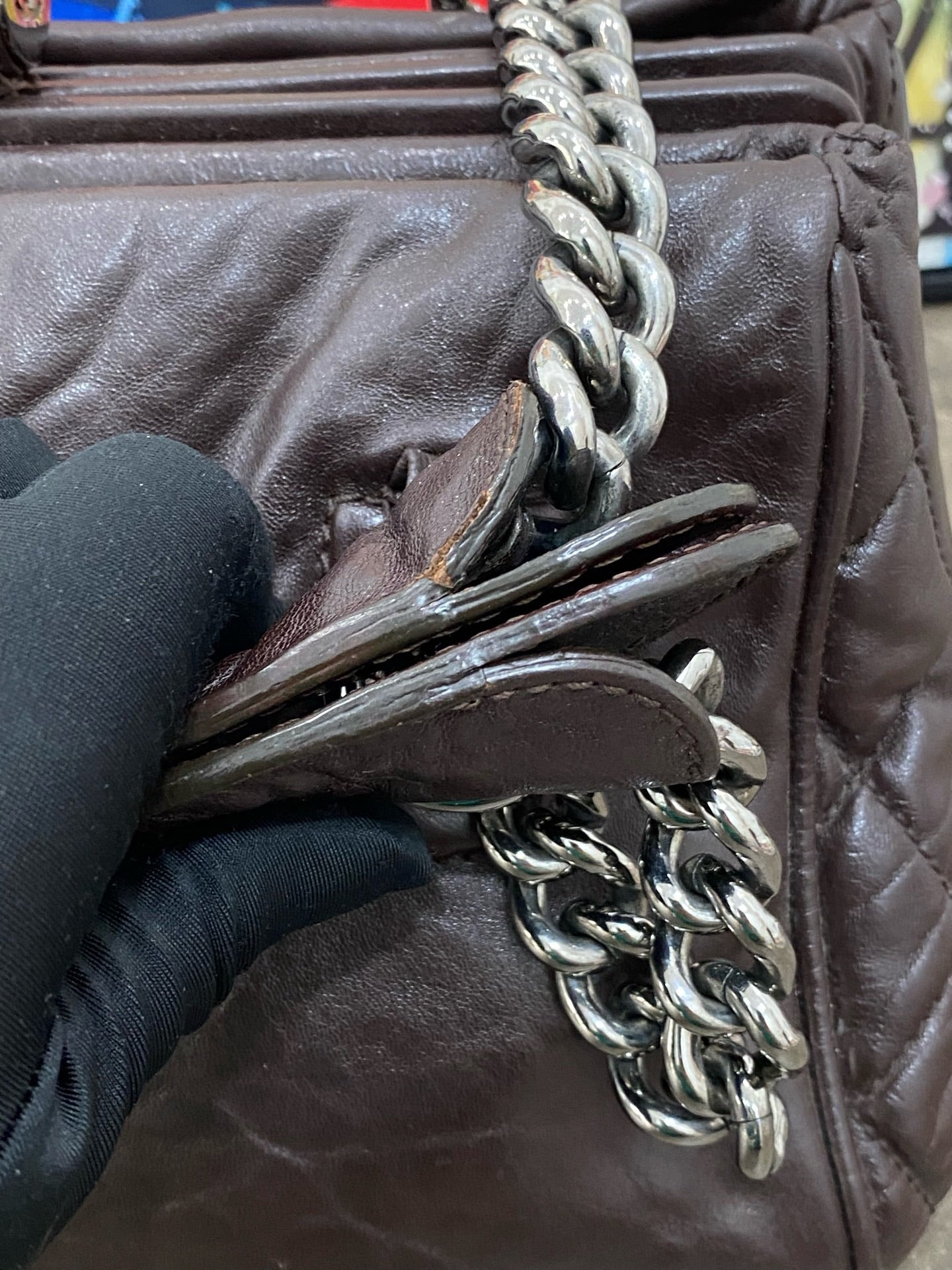 Chanel Leather Brown Satchel