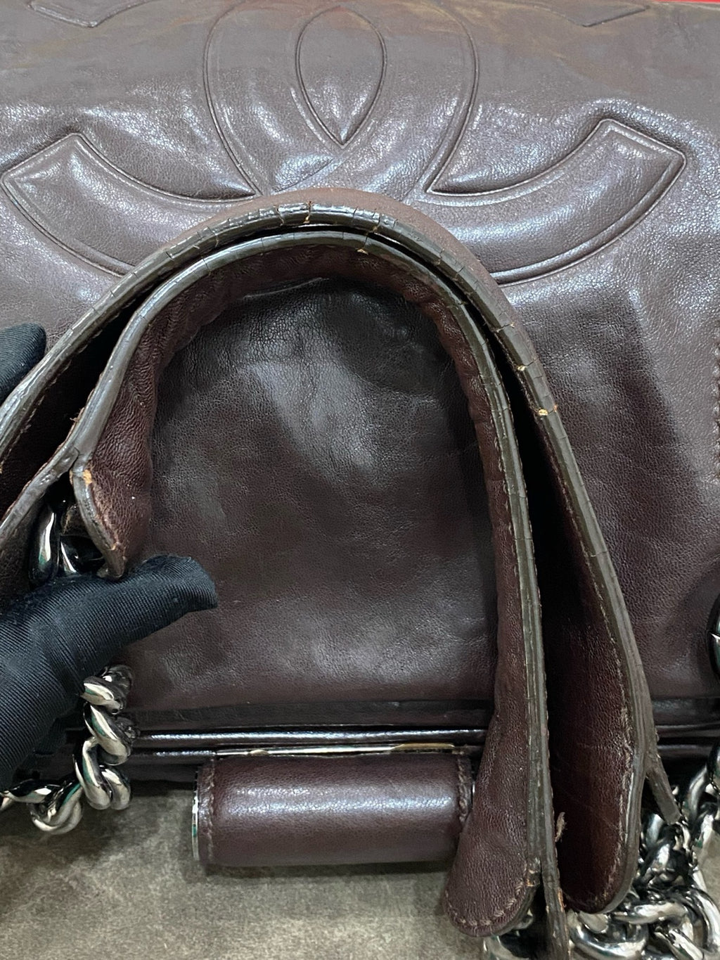 Chanel Leather Brown Satchel