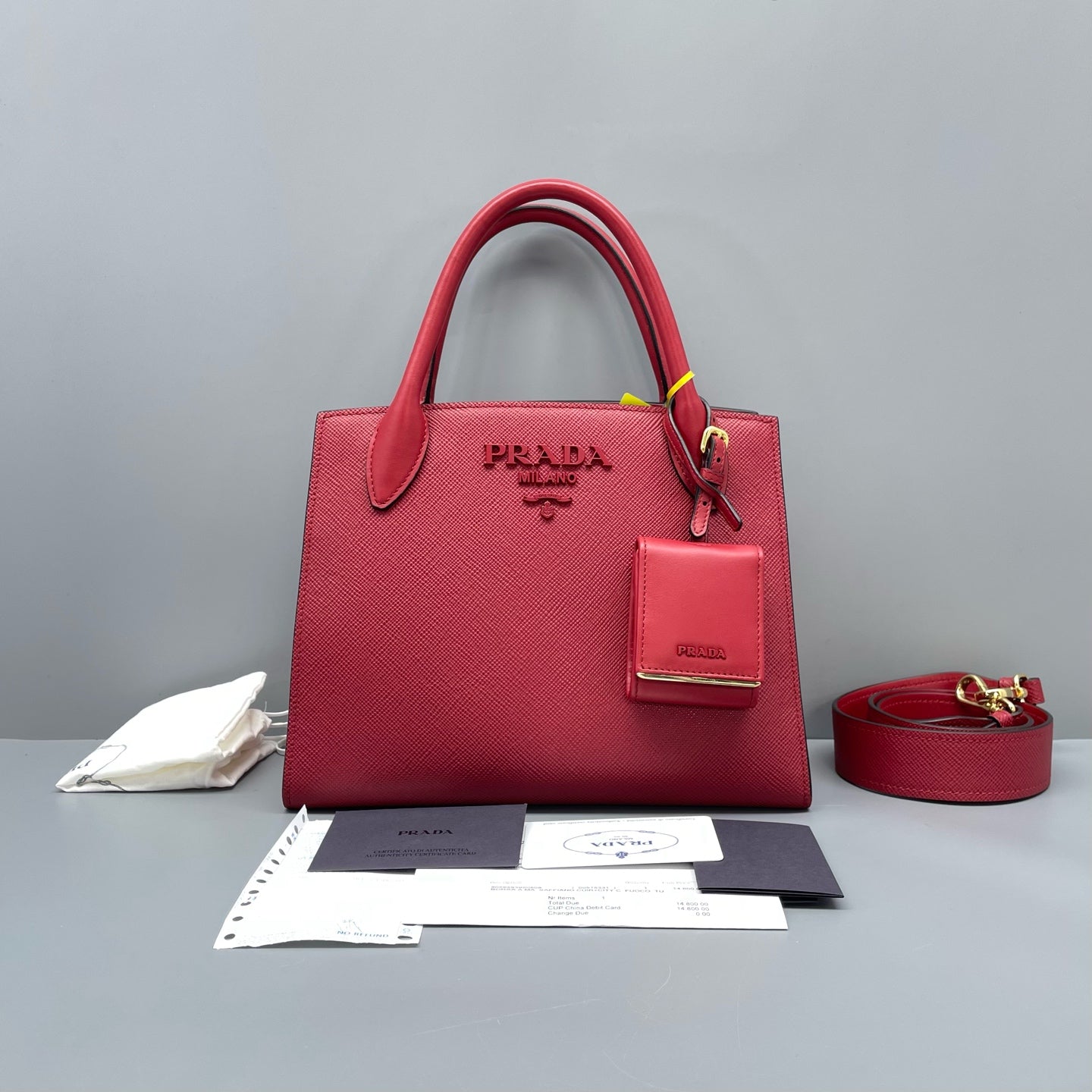 Prada Red Satchel