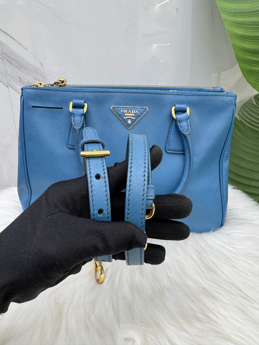 Prada Blue Satchel