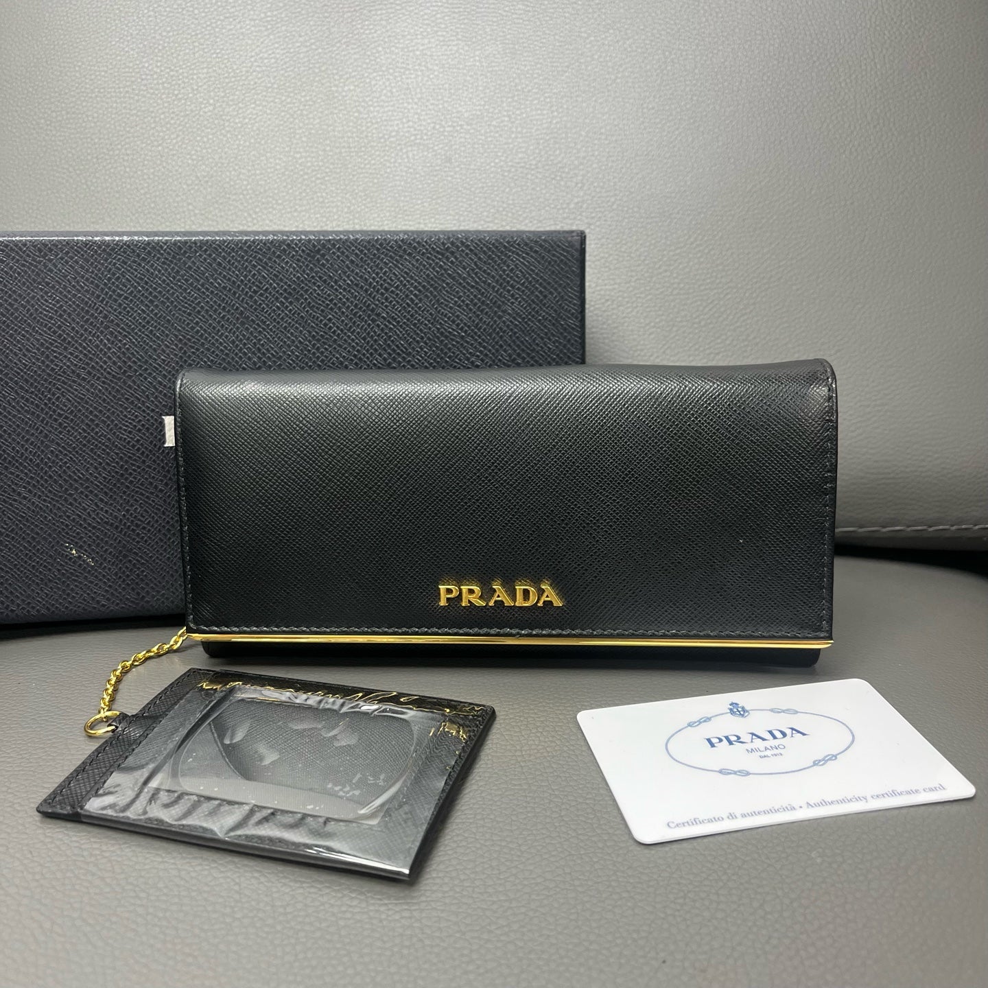 Prada Gold Clutch