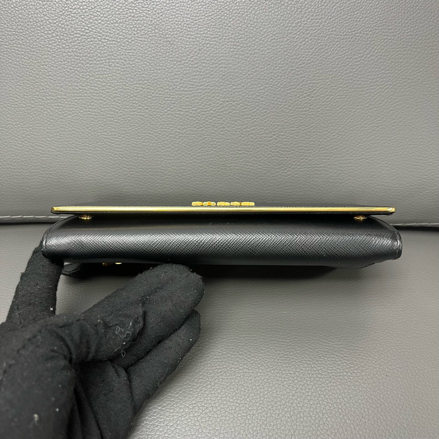 Prada Gold Clutch