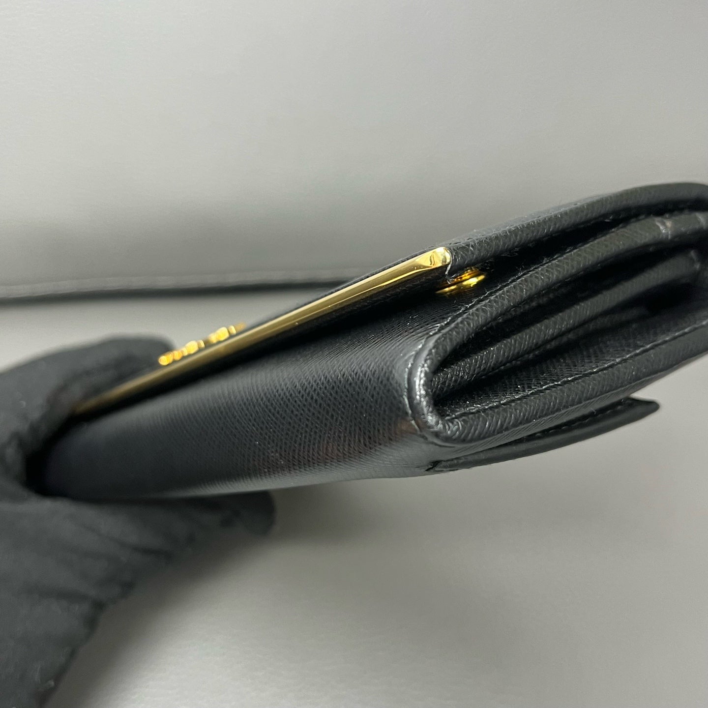 Prada Gold Clutch