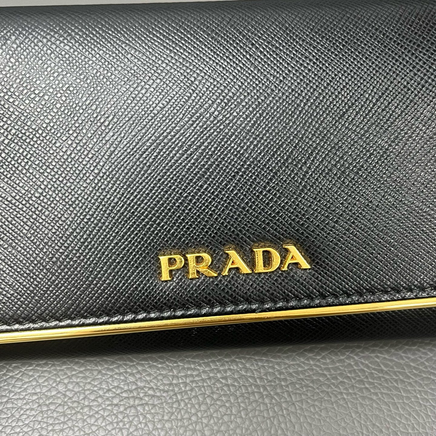 Prada Gold Clutch