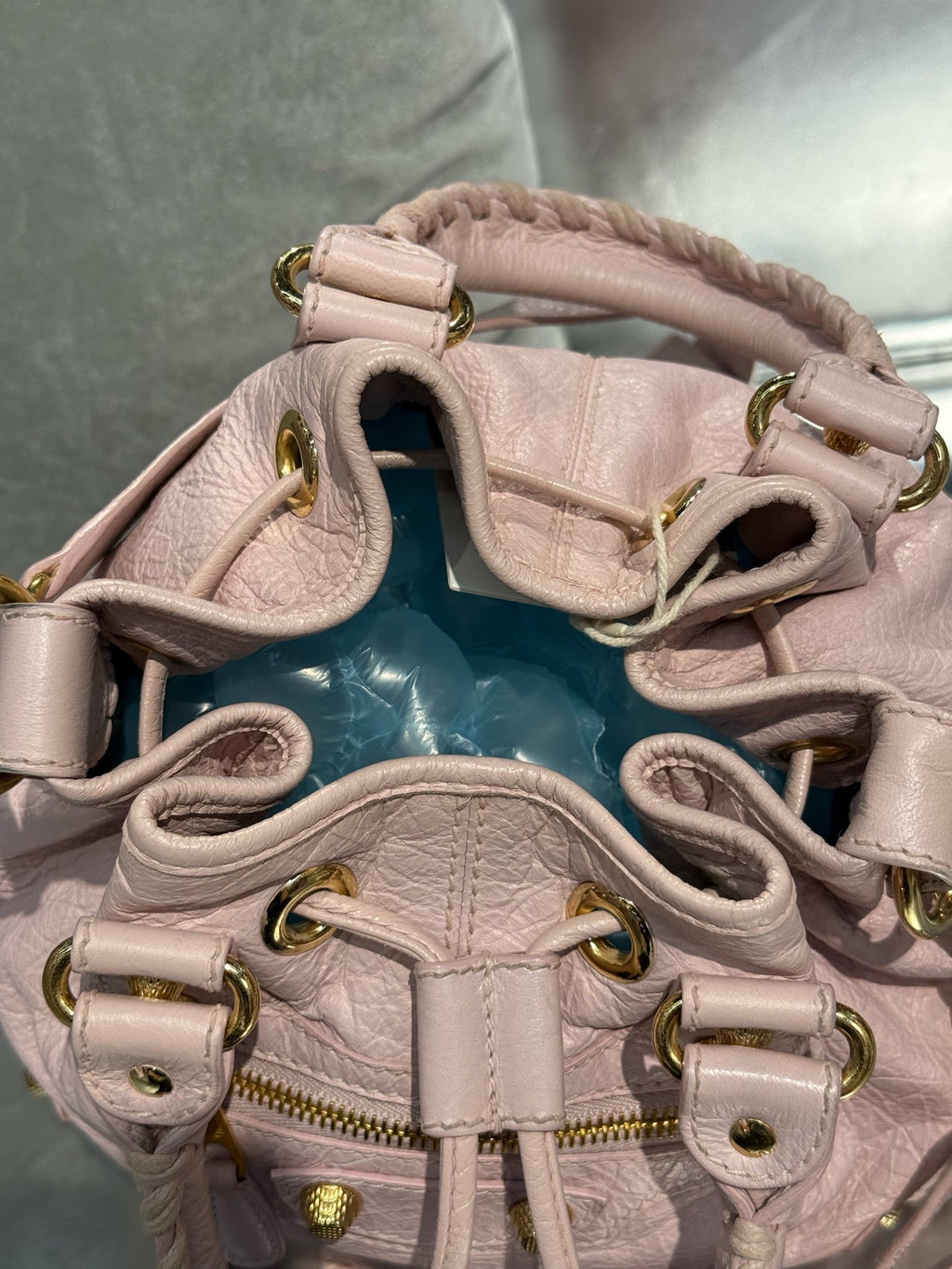 Balenciaga Pink Bucket & Drawstring Bag