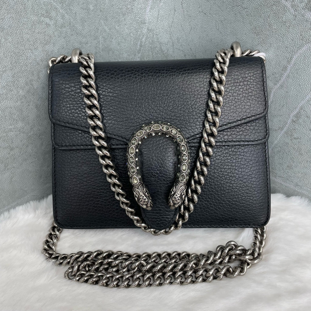 Gucci Dionysus Collection Leather Black 421970 CAOGN 8176