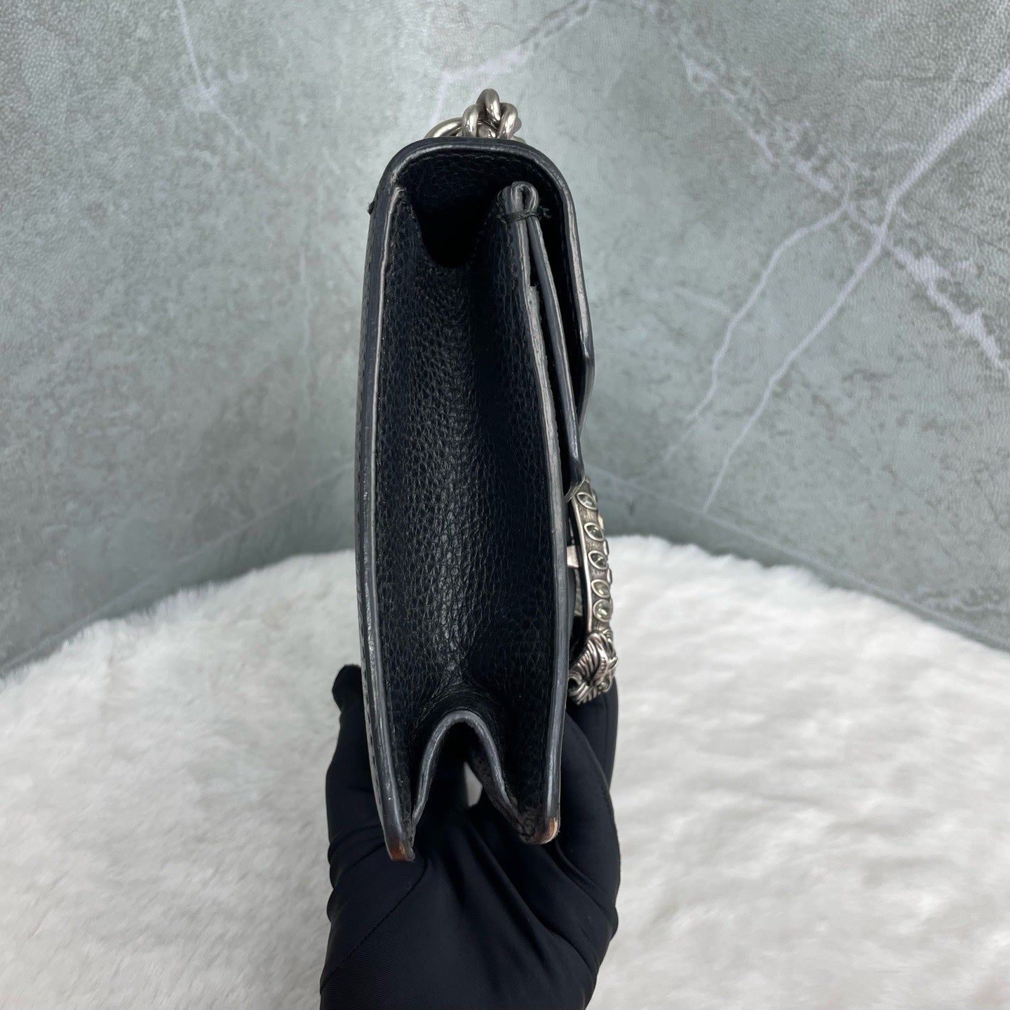 Gucci Dionysus Collection Leather Black 421970 CAOGN 8176