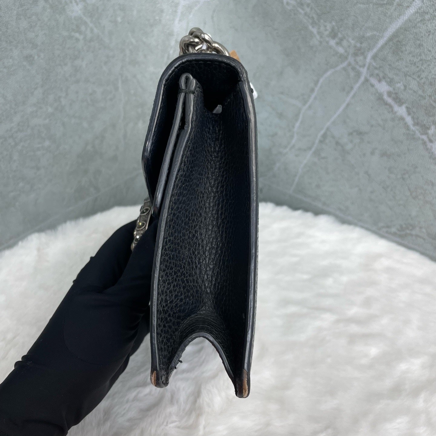 Gucci Dionysus Collection Leather Black 421970 CAOGN 8176