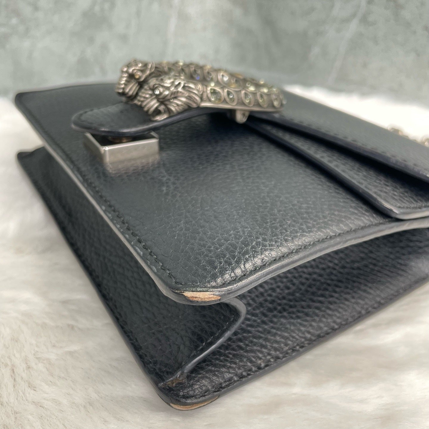 Gucci Dionysus Collection Leather Black 421970 CAOGN 8176