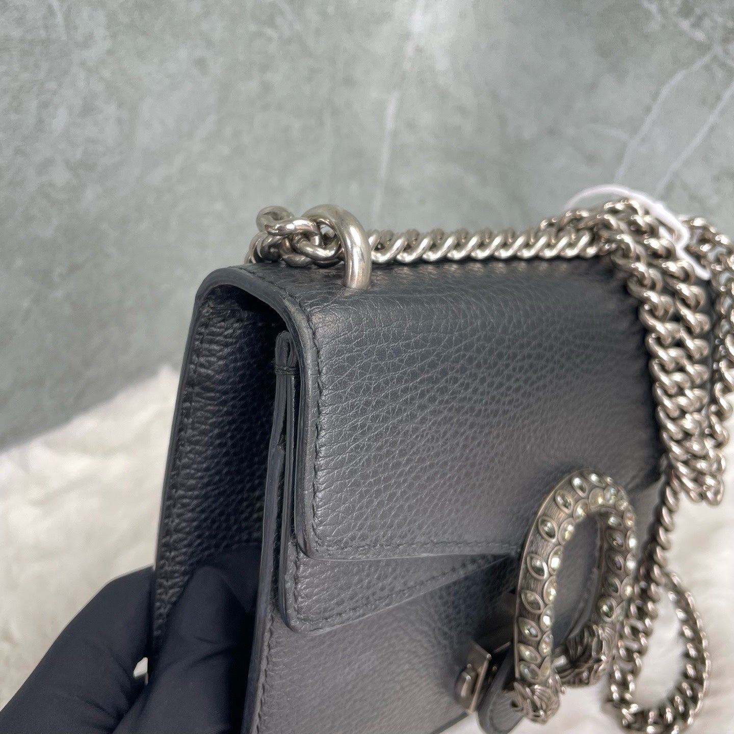 Gucci Dionysus Collection Leather Black 421970 CAOGN 8176