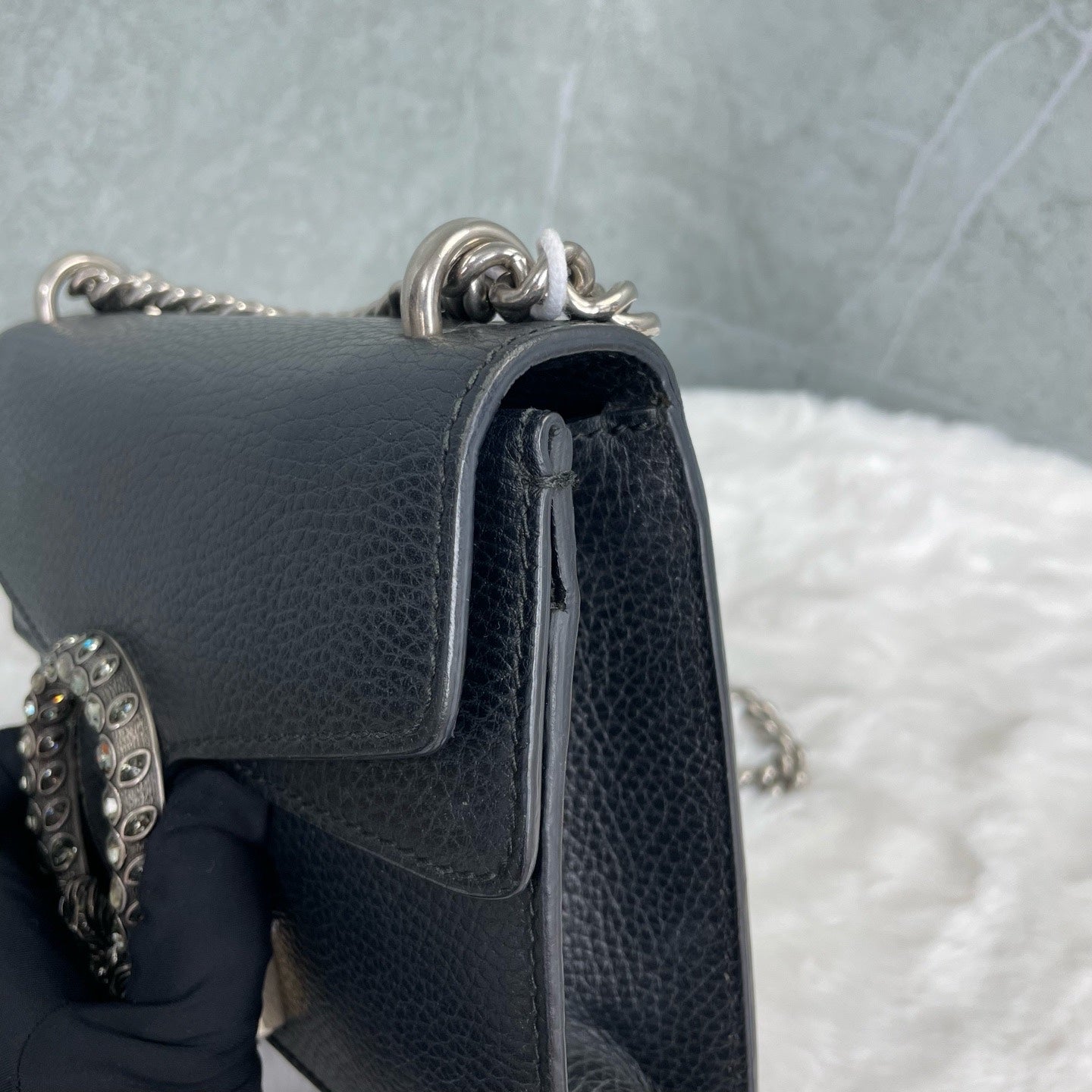 Gucci Dionysus Collection Leather Black 421970 CAOGN 8176