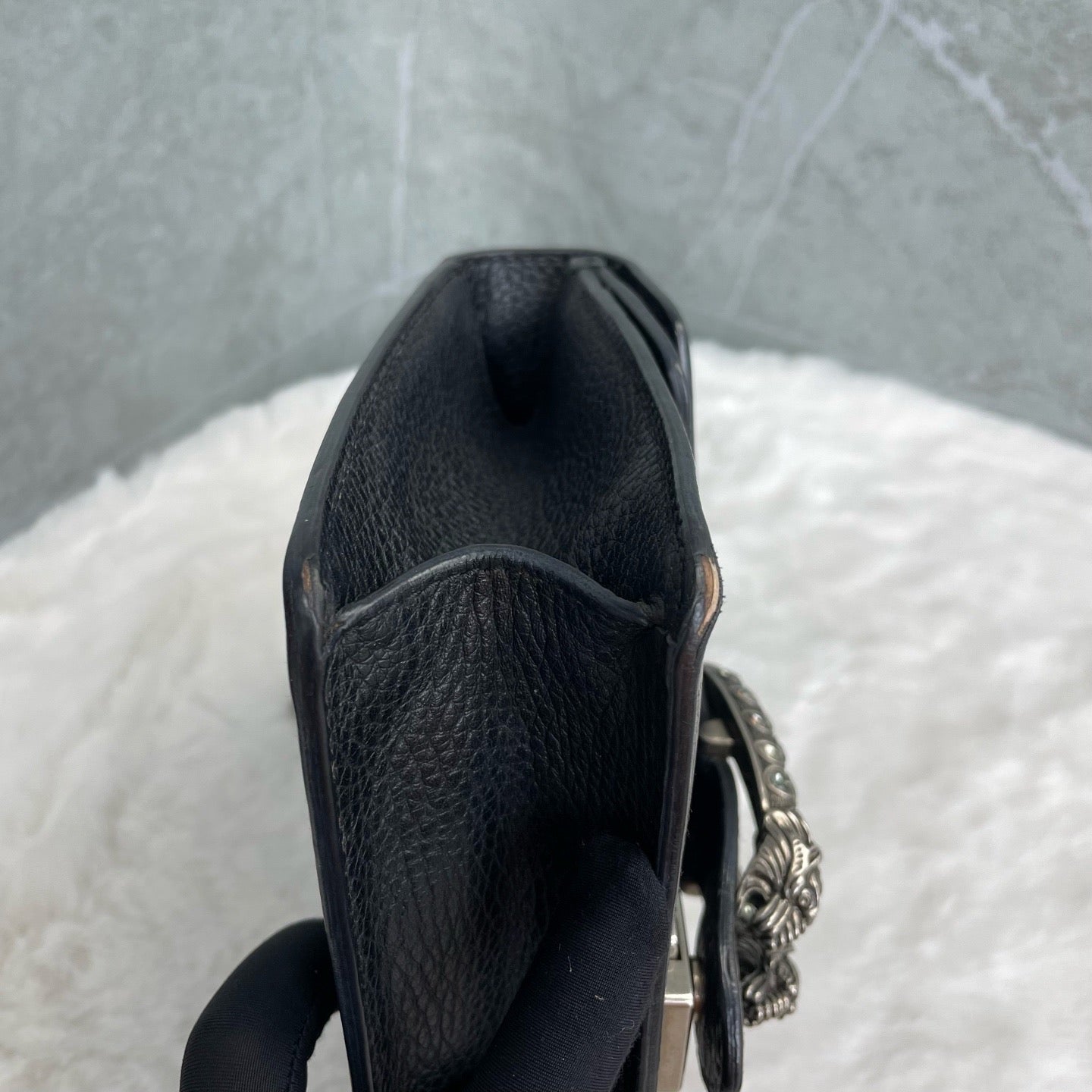 Gucci Dionysus Collection Leather Black 421970 CAOGN 8176
