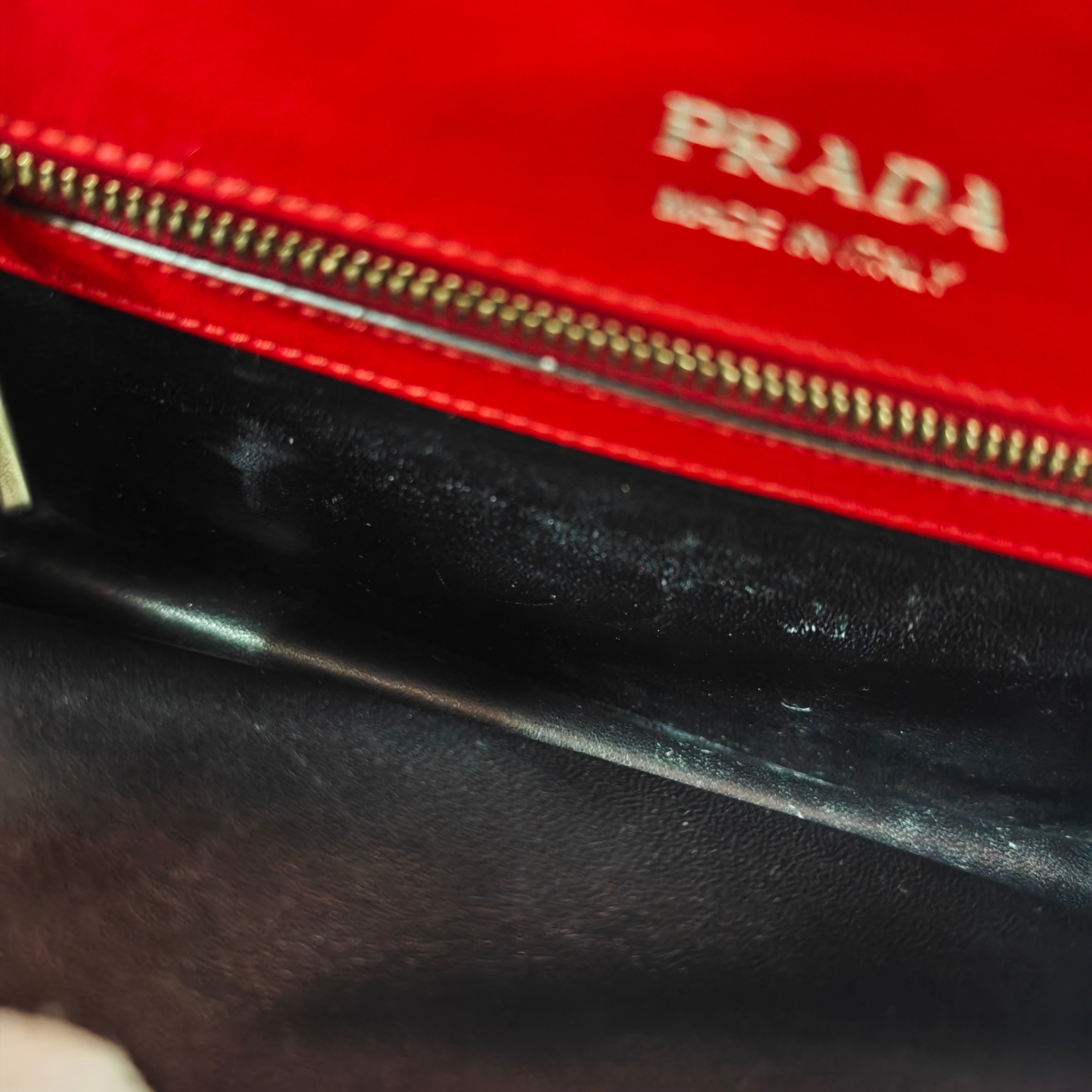 Prada Red Messenger Bag