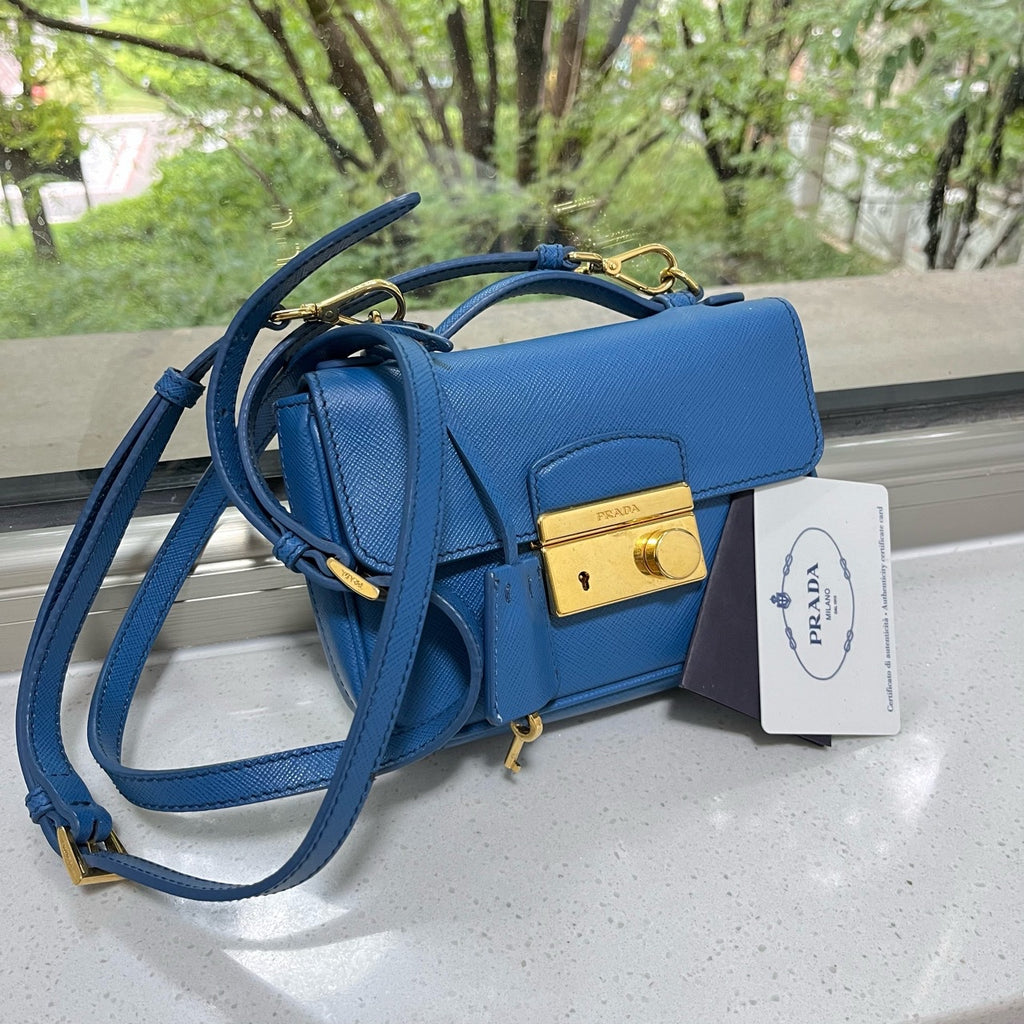 Prada Blue Messenger Bag