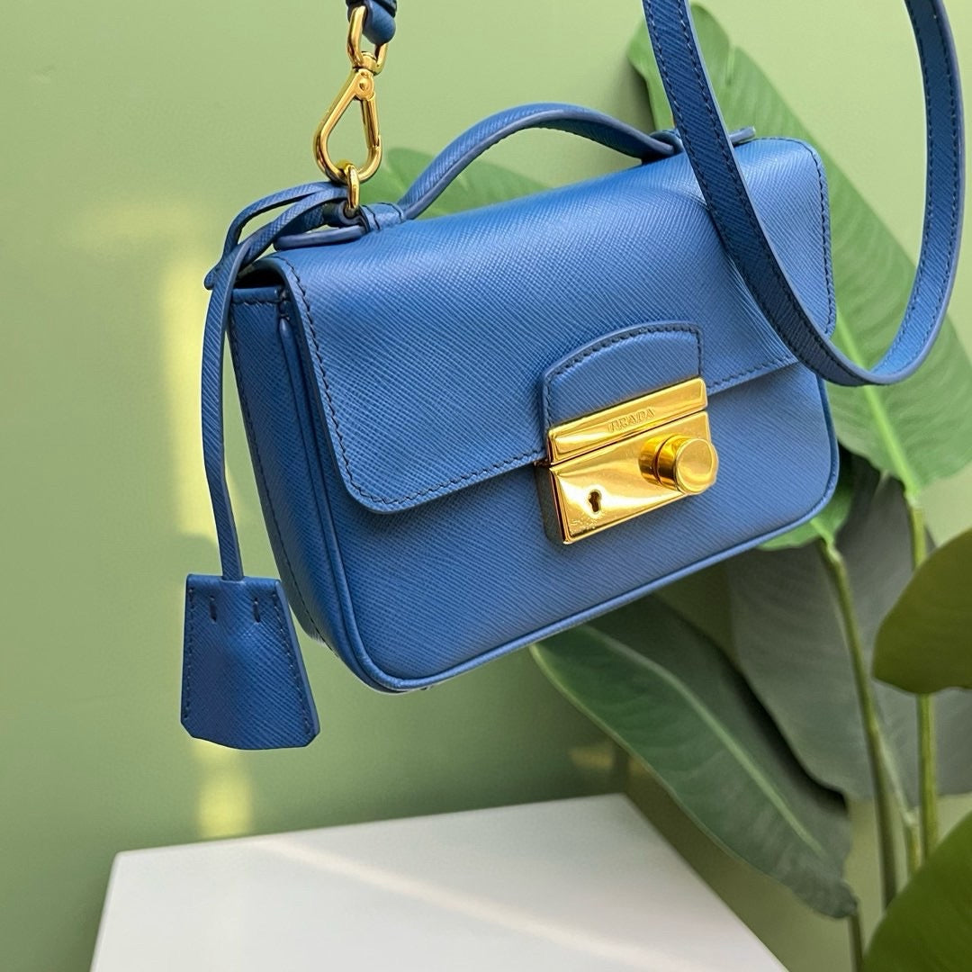 Prada Blue Messenger Bag